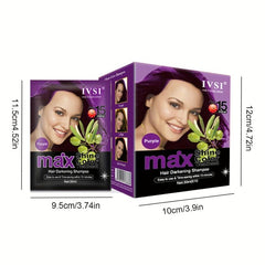 10pcs Herbal Hair Shampoo 3 in 1 Hair Dye for Gray Coverage Natural Hair