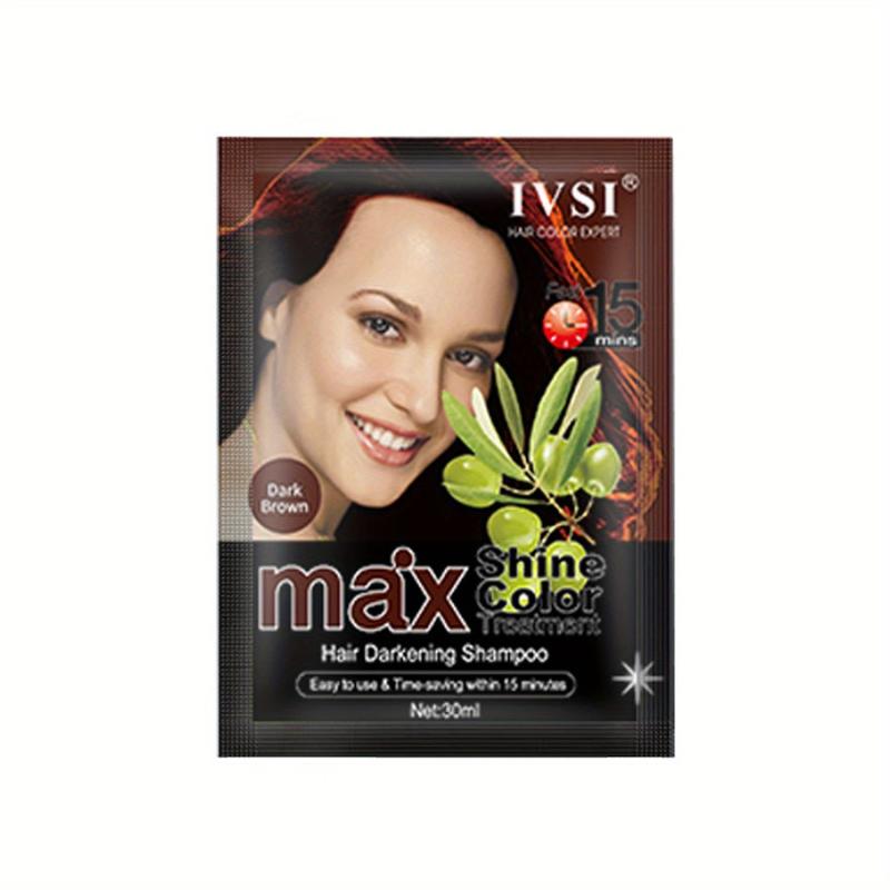 10pcs Herbal Hair Shampoo 3 in 1 Hair Dye for Gray Coverage Natural Hair