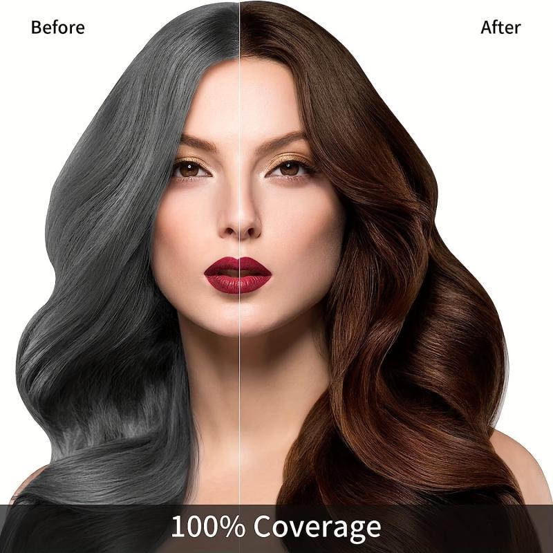 10pcs Herbal Hair Shampoo 3 in 1 Hair Dye for Gray Coverage Natural Hair