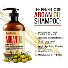 Argan Shampoo & Conditioner for Stronger Hair Women Men