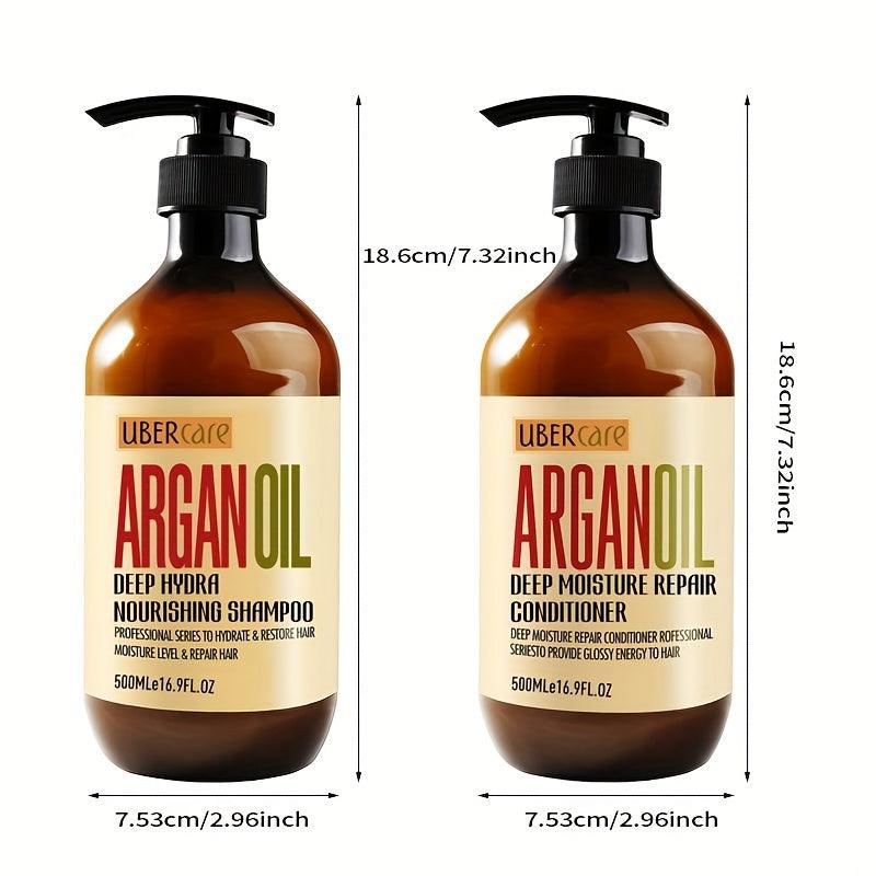 Argan Shampoo & Conditioner for Stronger Hair Women Men