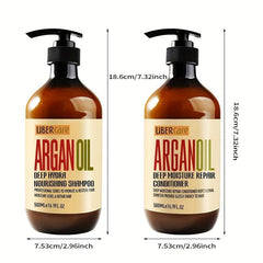 Argan Shampoo & Conditioner for Stronger Hair Women Men