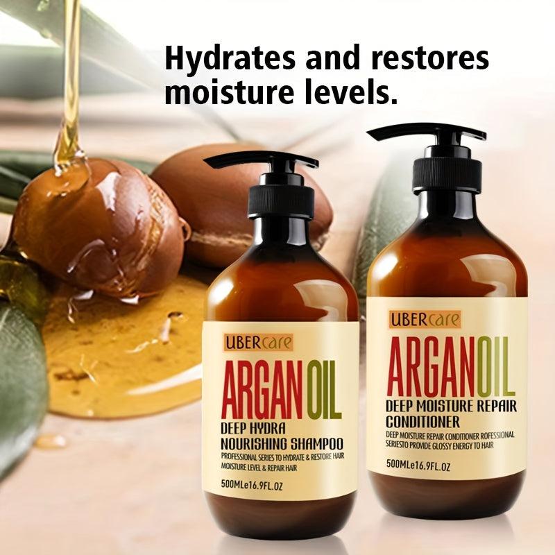 Argan Shampoo & Conditioner for Stronger Hair Women Men