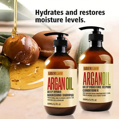 Argan Shampoo & Conditioner for Stronger Hair Women Men