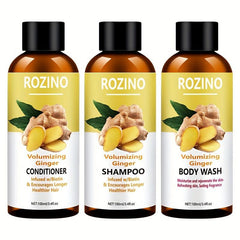 Ginger Wash & Protect Set: Cleansing Hair & Scalp, Deeply Moisturizes Skin