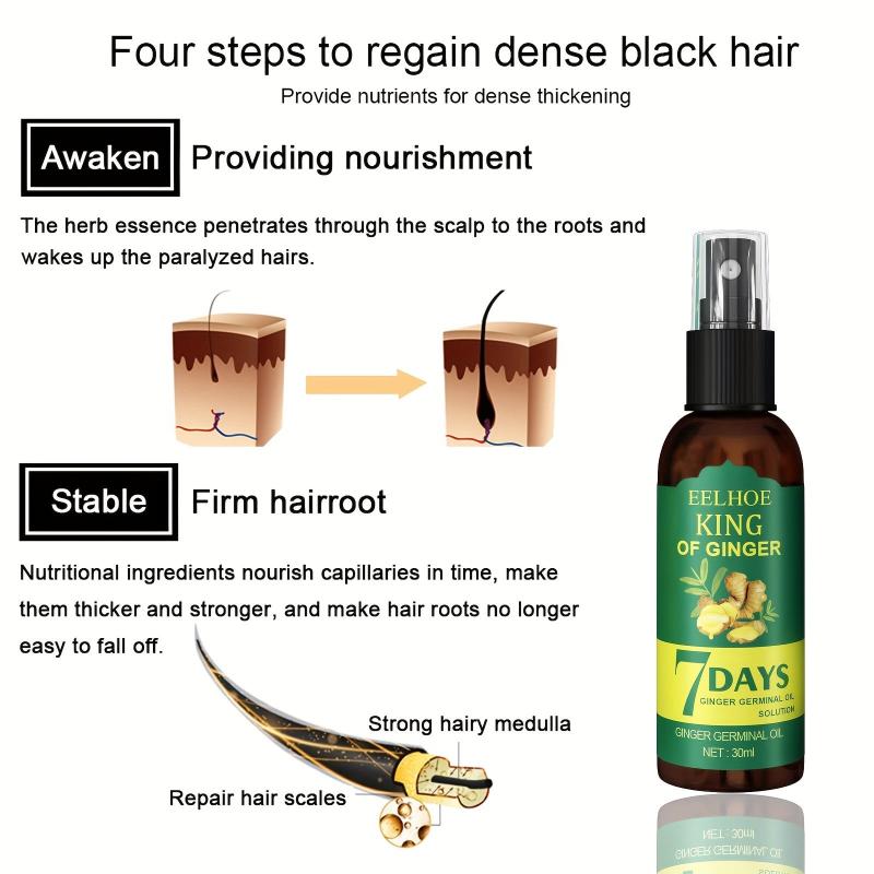 30ml Ginger Hair Care Essential Serum for Strong Roots and Revitalized Hair