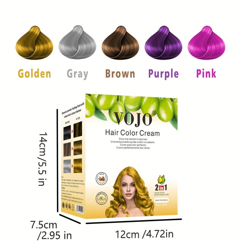 Halloween Hair Dye Cream x10 40ml - Natural Plant Foam Hair Color