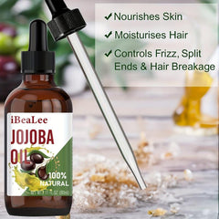 Organic Jojoba Hair Care 100% Pure Moisturizing For Face Hair & Scalp Care Skin
