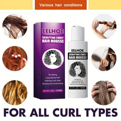 100ml 2pcs Curly Hair Styling Cream Mousse for Soft Curls