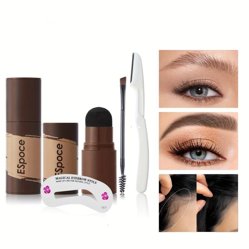 Eyebrow Stamp Stencils Kit Waterproof Long Lasting Eyebrow Pigment
