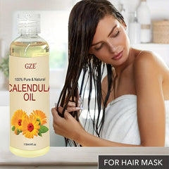 Calendula Hair Care Essential: Flower Extract Almond Base - 100 Pure & Natural