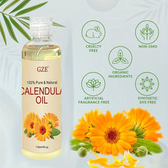 Calendula Hair Care Essential: Flower Extract Almond Base - 100 Pure & Natural