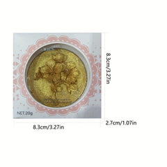 3D Flower Shape High Gloss Golden Brown Pearlescent Powder