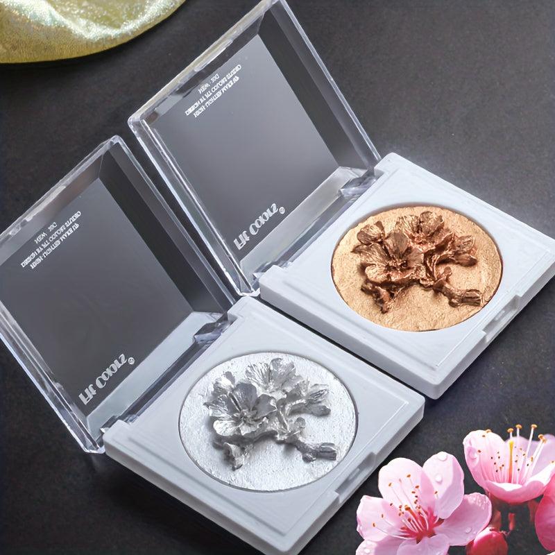 3D Flower Shape High Gloss Golden Brown Pearlescent Powder