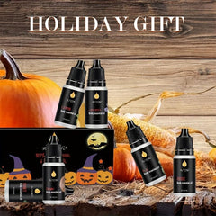 6pcs Halloween Hair Essential Set Box Lemon Lavender Mint Coconut Aloe Vera Rose