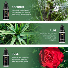 6pcs Halloween Hair Essential Set Box Lemon Lavender Mint Coconut Aloe Vera Rose