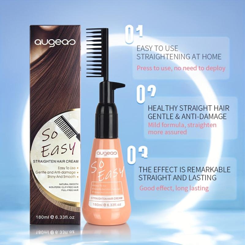180ml Hair Straightening Cream Hair Care Hair Smoothing Comb