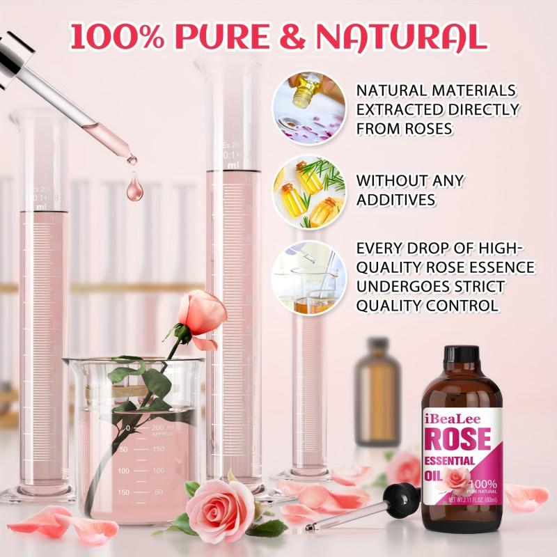100% Pure Natural Rose Hair Care Beauty - Face Hair & Scalp Care Organic Blend