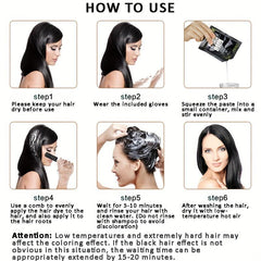 25ml 10pcs Instant Hair Dye Cream Hair Shampoo Gray Hair Coverage
