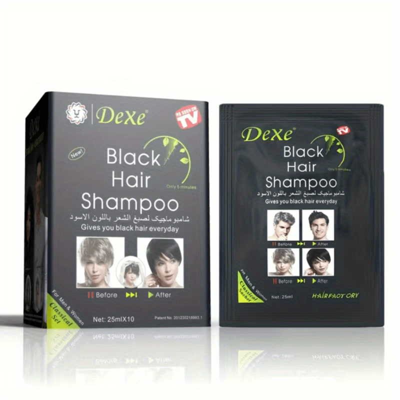 25ml 10pcs Instant Hair Dye Cream Hair Shampoo Gray Hair Coverage