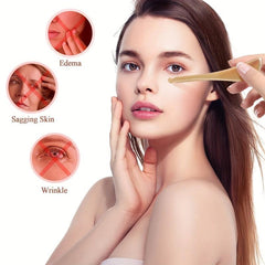 Eye Cream Massager Wand & Natural Horn Gua Sha Board