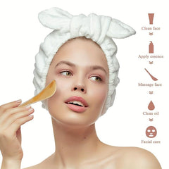 Eye Cream Massager Wand & Natural Horn Gua Sha Board
