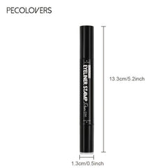 2-In-1 Winged Stamp Liquid Eyeliner Pen Water Proof Double Ended Seal Eye Makeup