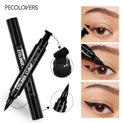 2-In-1 Winged Stamp Liquid Eyeliner Pen Water Proof Double Ended Seal Eye Makeup