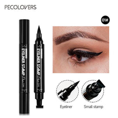 2-In-1 Winged Stamp Liquid Eyeliner Pen Water Proof Double Ended Seal Eye Makeup