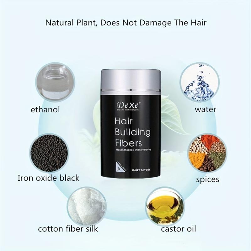 Hair Building Fibers & Locking Spray Set - Instant Volume & Thickness