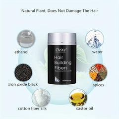Hair Building Fibers & Locking Spray Set - Instant Volume & Thickness