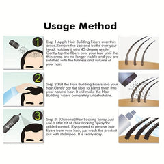 Hair Building Fibers & Locking Spray Set - Instant Volume & Thickness