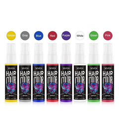 2pcs Halloween Disposable Hair Dye Spray Temporary Instant Hair