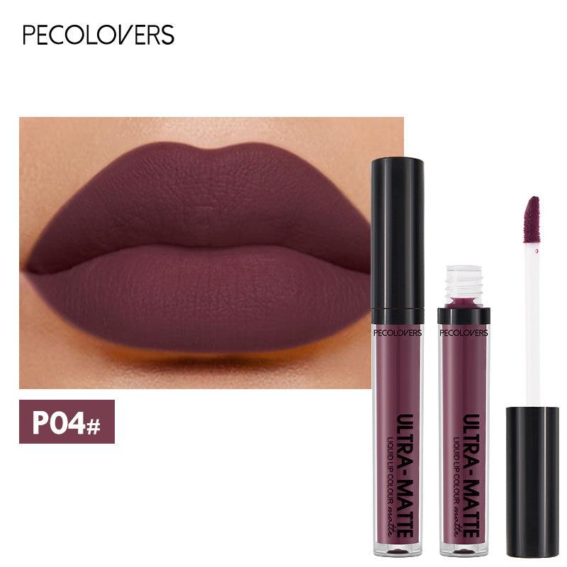 Long Lasting Velvet Matte Nude Brown Lip Gloss Waterproof Liquid Lipstick