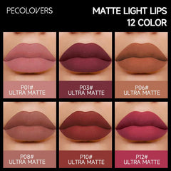 Long Lasting Velvet Matte Nude Brown Lip Gloss Waterproof Liquid Lipstick