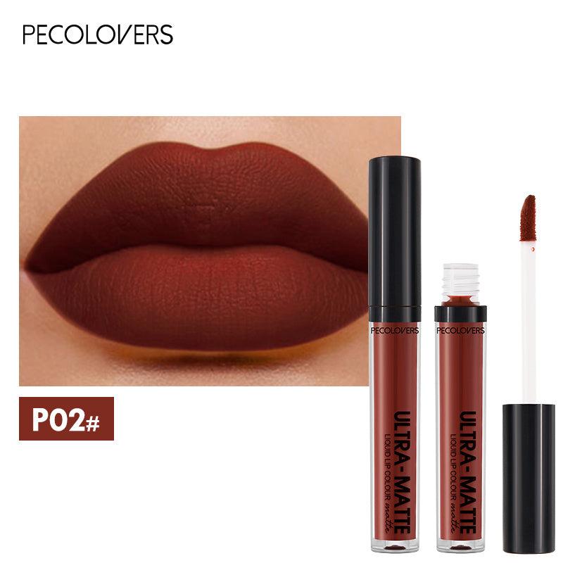 Long Lasting Velvet Matte Nude Brown Lip Gloss Waterproof Liquid Lipstick