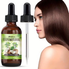 Organic Coconut Oil for Hair & Skin - Glass Dropper Bottle