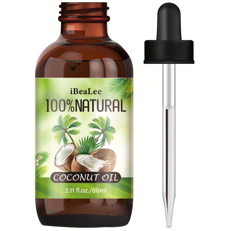 Organic Coconut Oil for Hair & Skin - Glass Dropper Bottle
