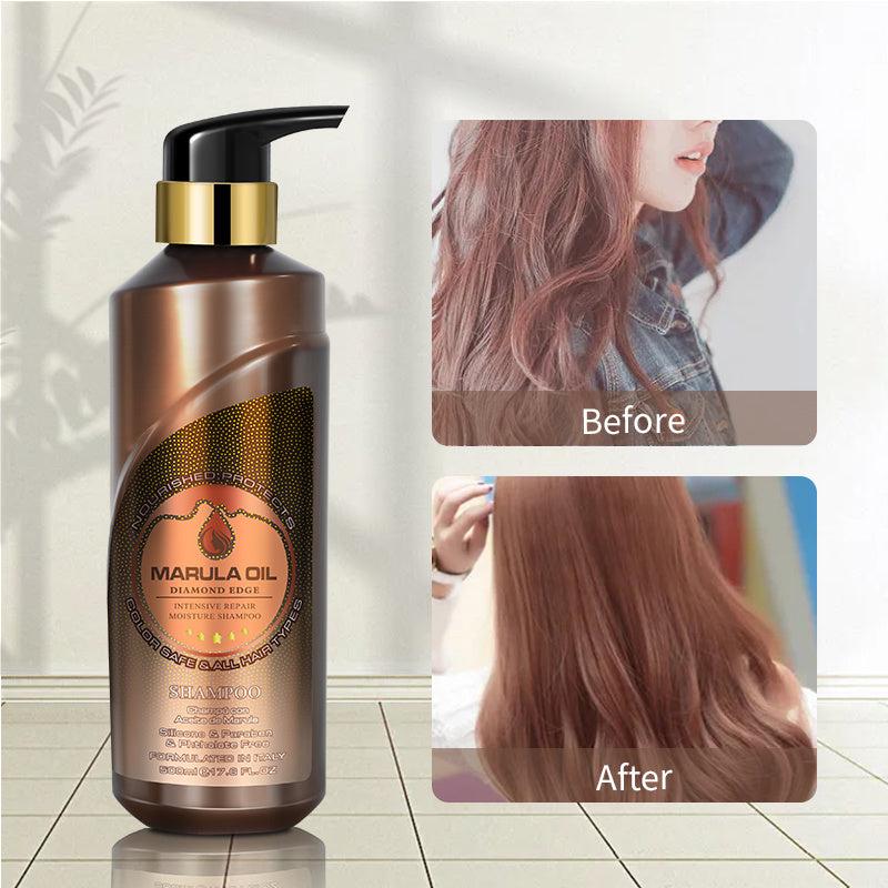 500ml Marula Shampoo Repair Damaged Dry Hair Fluffy Hair Smoothing