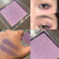 Green Cyan Monochrome Eyeshadow Compact Matte Shimmer Finish