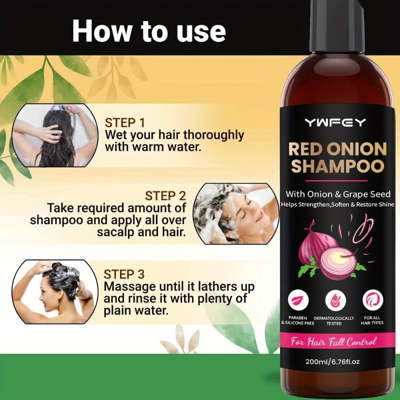 Red Onion Shampoo Natural with Grap Seed for Hair Strengthening