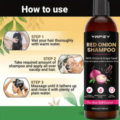 Red Onion Shampoo Natural with Grap Seed for Hair Strengthening