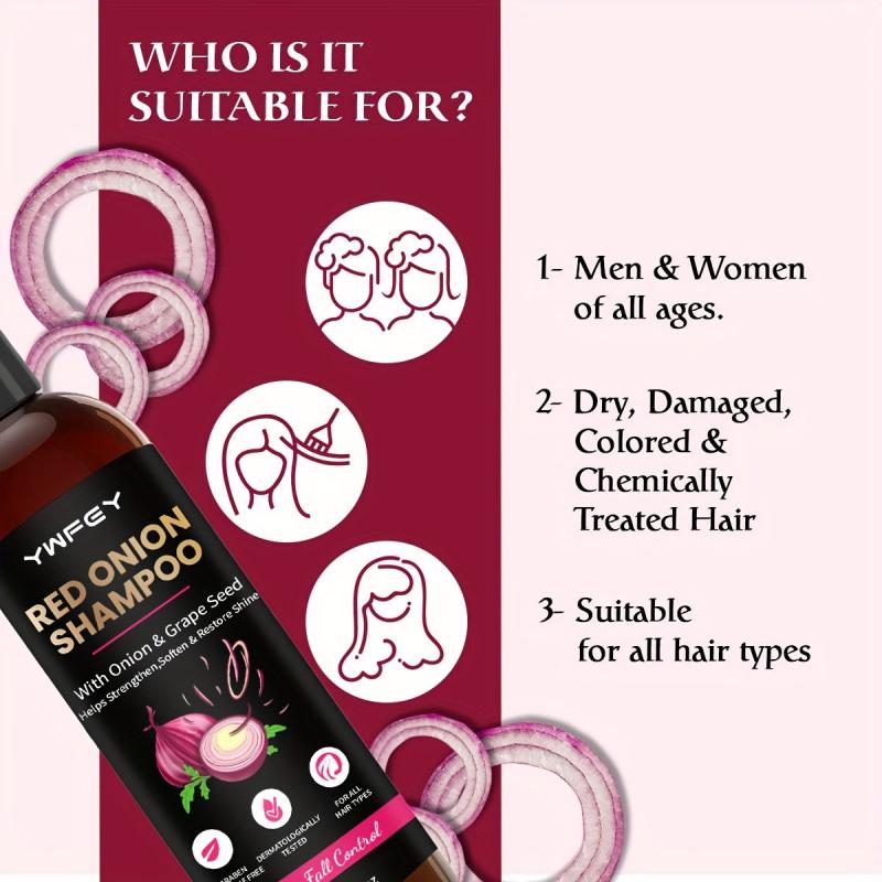 Red Onion Shampoo Natural with Grap Seed for Hair Strengthening