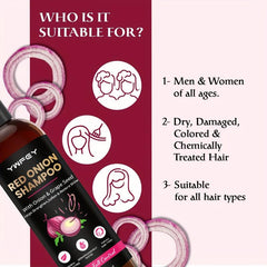 Red Onion Shampoo Natural with Grap Seed for Hair Strengthening
