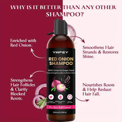 Red Onion Shampoo Natural with Grap Seed for Hair Strengthening