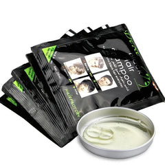 10Pcs Instant Natural Plant Hair Dye Shampoo for Men Women