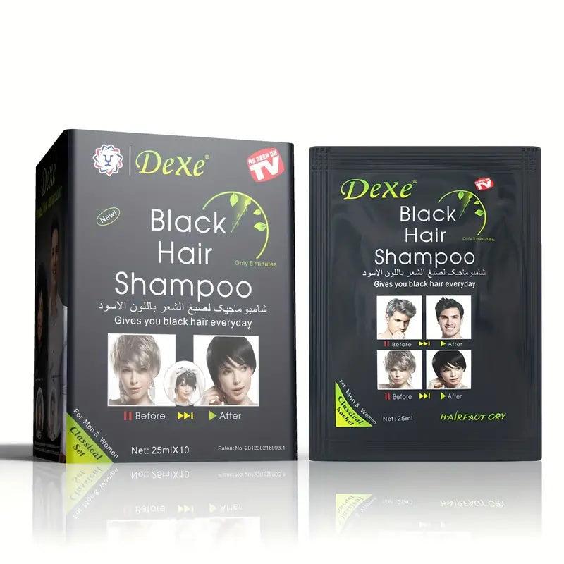 10Pcs Instant Natural Plant Hair Dye Shampoo for Men Women