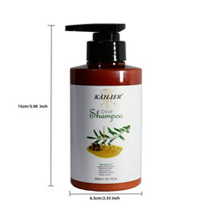 Olive Essence Shampoo Repair Damage Moisturizes Hair Deep Cleaning 300ML