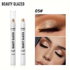 6 Color Eyeshadow Stick Highlighter Shimmer Golden Tone Eye Makeup