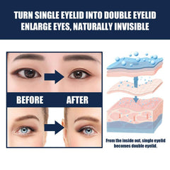 Natural Invisible Eyelid Stickers Water Activated Glue Adhesive